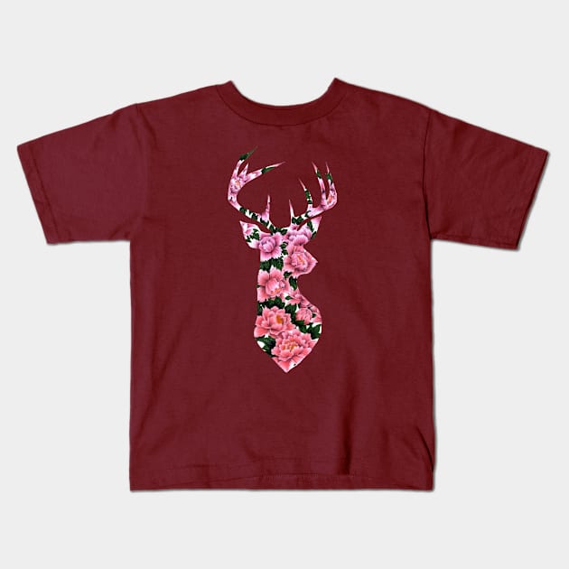 Staggered Peonies Kids T-Shirt by celesteroddom